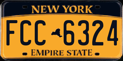 NY license plate FCC6324