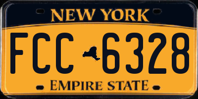 NY license plate FCC6328