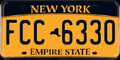 NY license plate FCC6330
