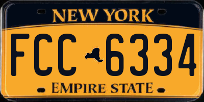 NY license plate FCC6334