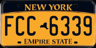 NY license plate FCC6339