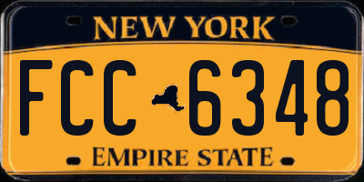 NY license plate FCC6348