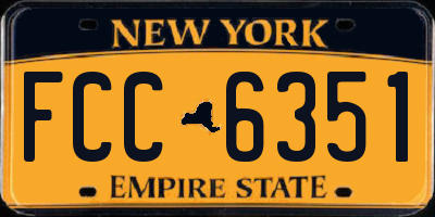NY license plate FCC6351
