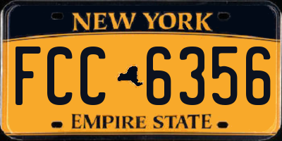 NY license plate FCC6356