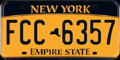 NY license plate FCC6357