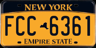 NY license plate FCC6361
