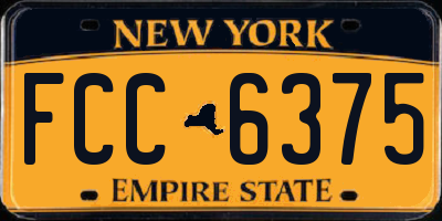 NY license plate FCC6375