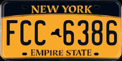NY license plate FCC6386