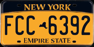 NY license plate FCC6392