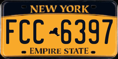 NY license plate FCC6397
