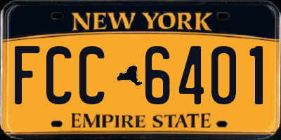 NY license plate FCC6401