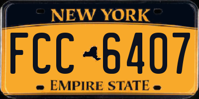 NY license plate FCC6407