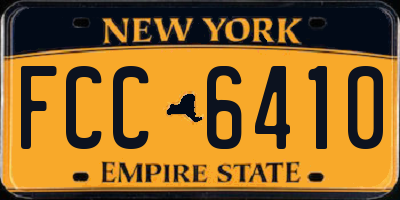 NY license plate FCC6410