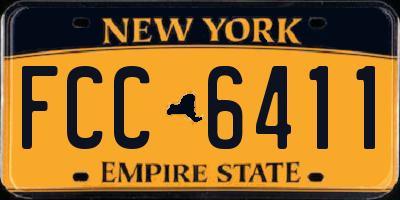 NY license plate FCC6411