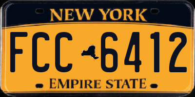 NY license plate FCC6412