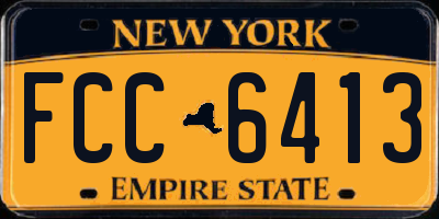 NY license plate FCC6413