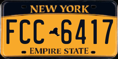 NY license plate FCC6417