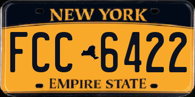 NY license plate FCC6422