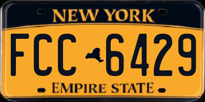 NY license plate FCC6429