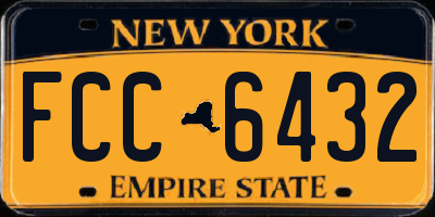 NY license plate FCC6432