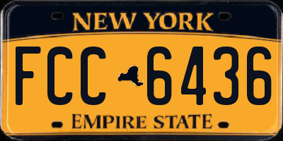 NY license plate FCC6436
