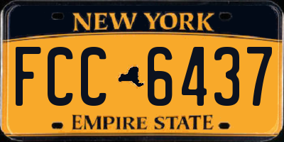 NY license plate FCC6437
