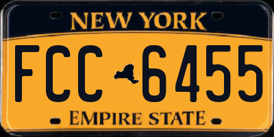 NY license plate FCC6455