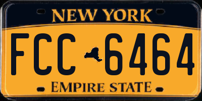 NY license plate FCC6464