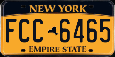 NY license plate FCC6465