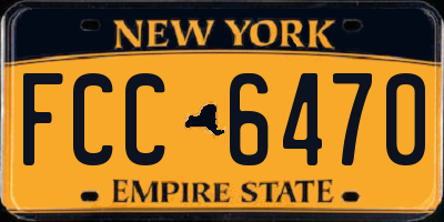 NY license plate FCC6470