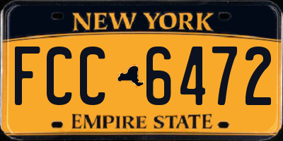 NY license plate FCC6472