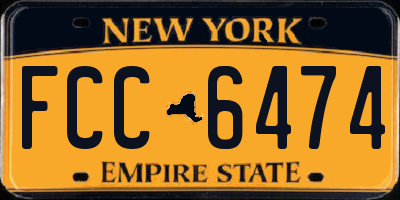 NY license plate FCC6474