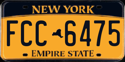 NY license plate FCC6475