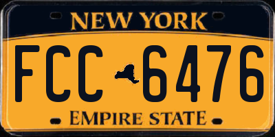 NY license plate FCC6476