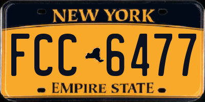 NY license plate FCC6477
