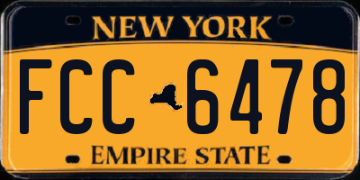NY license plate FCC6478