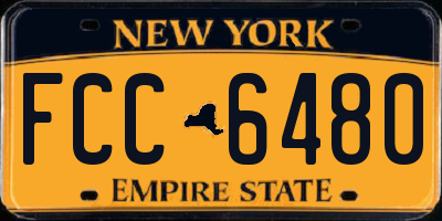 NY license plate FCC6480