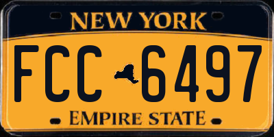 NY license plate FCC6497