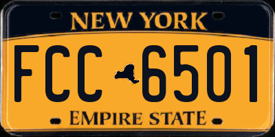 NY license plate FCC6501
