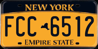 NY license plate FCC6512