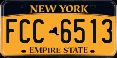 NY license plate FCC6513