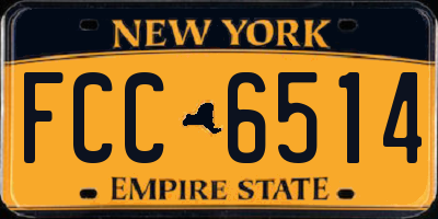 NY license plate FCC6514