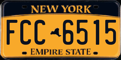 NY license plate FCC6515