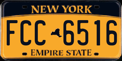 NY license plate FCC6516