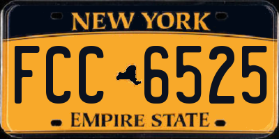 NY license plate FCC6525