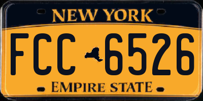 NY license plate FCC6526