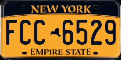 NY license plate FCC6529
