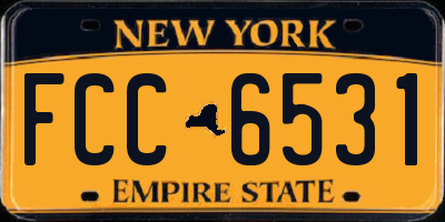 NY license plate FCC6531