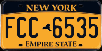 NY license plate FCC6535