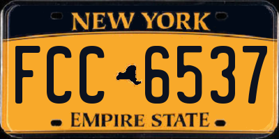 NY license plate FCC6537